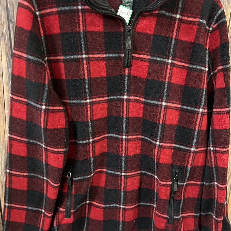 Red-Black Check Shirt, Red-blac, Size: Medium