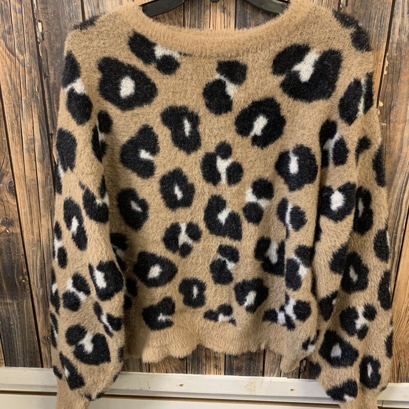 Express Animal Print Swea, Size: M