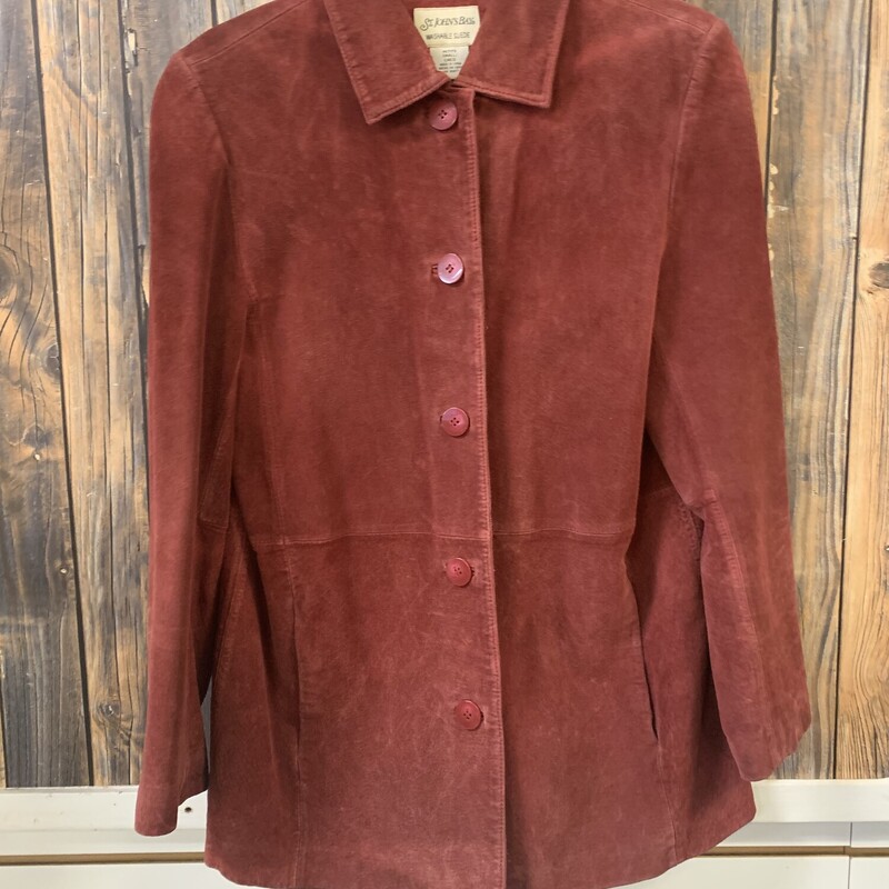 Red Suede Jacket, Size: Small Petite