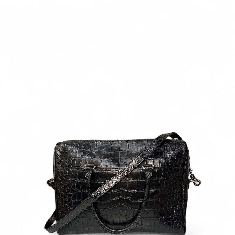 Saint Laurent Croc Embossed Messenger Breifcase

Style Code: GNR 625449.620

In very good condition. Minor scratches on hardware.

Does not come with original dust bag or box.