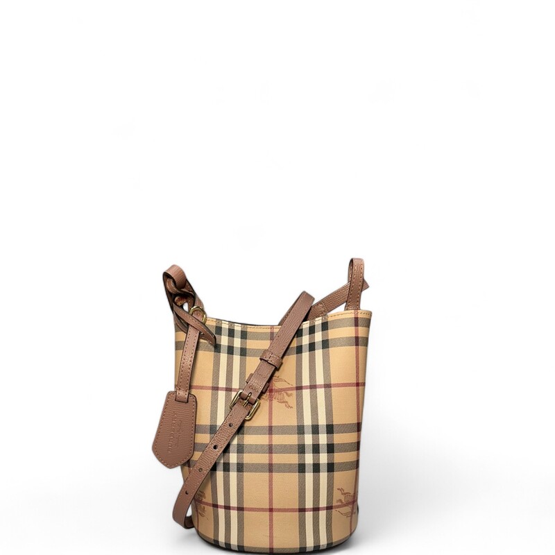 Burberry Haymarket Check Bucket Elderberry

Dimensions: 9 H x  7L

In very good  condition. Some interior pen marks.

Does not come with original dust bag or box