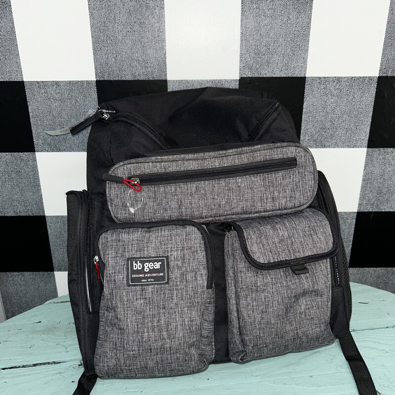 Black/Grey Diaper Backpac