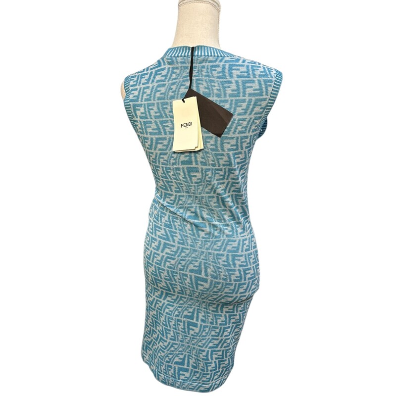 Fendi FF Blue Fisheye Dress<br />
<br />
New With Tags<br />
<br />
Size 40