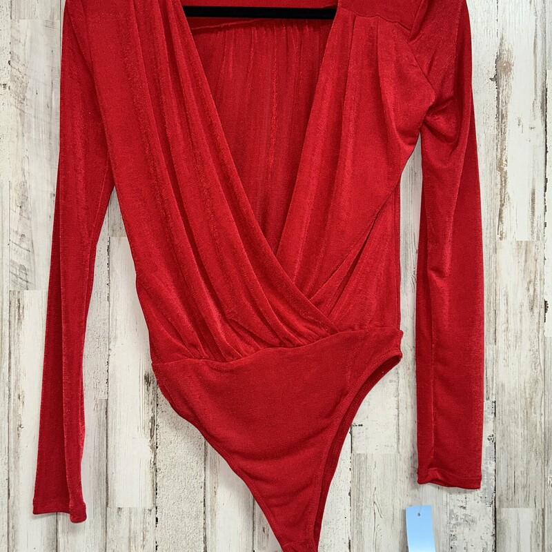 S Red Mesh Knit Bodysuit