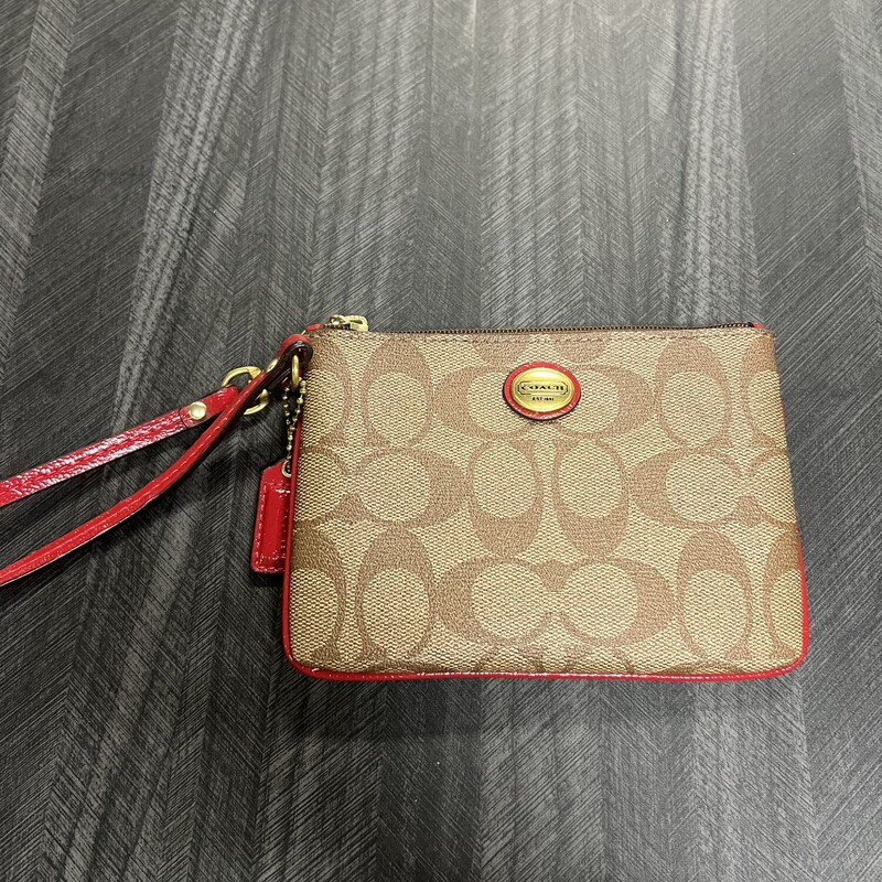 Coach Wristlet Red-Brown