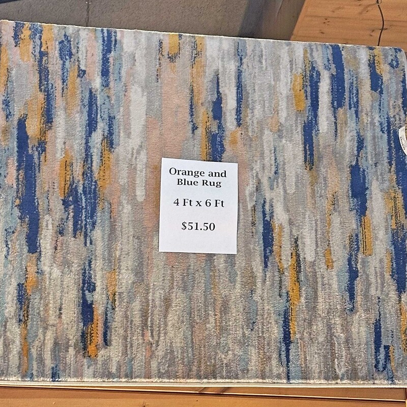 4 X 6 Orange Blue Rug