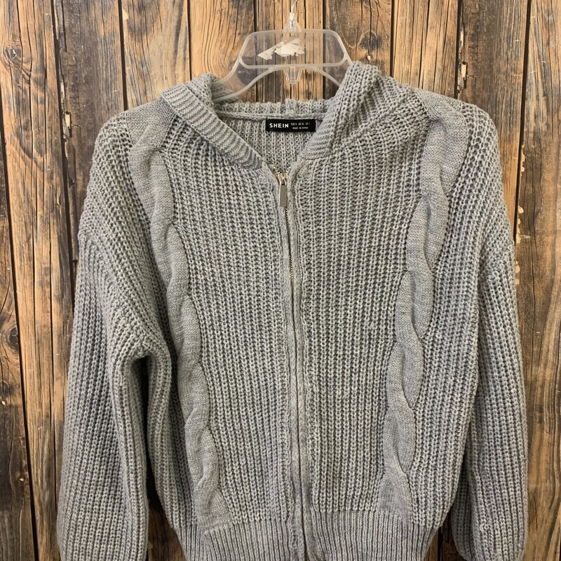 Gray Knit Sweater, Size: S