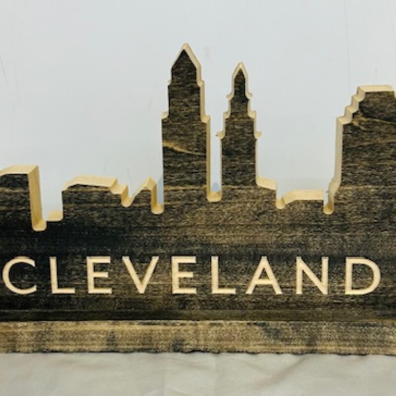 Wood Carved Cleveland
Gray Natural
Size: 14 x 1.5 x 7H