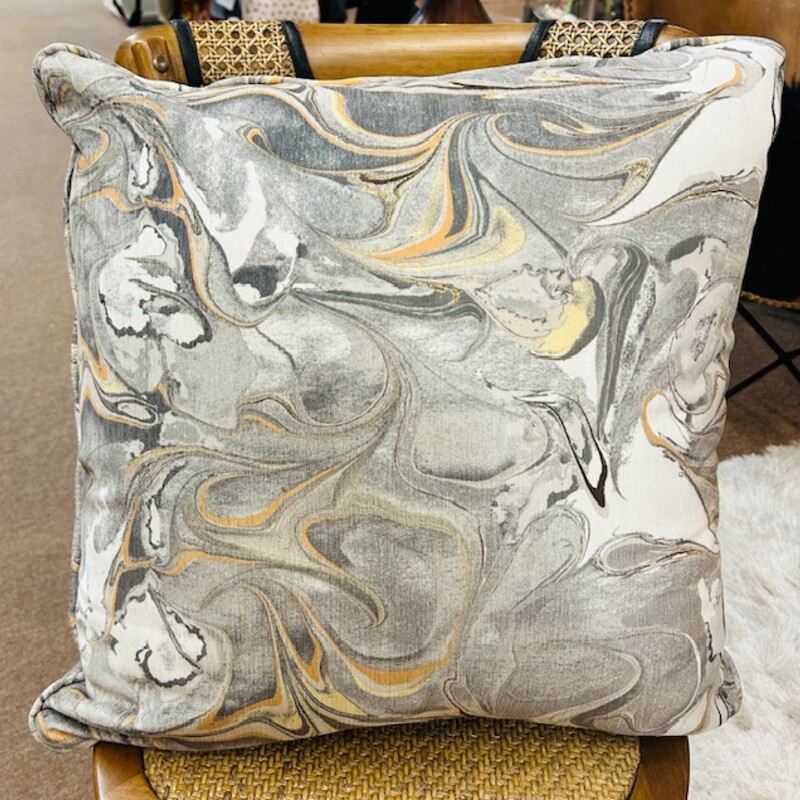 Temple Furniture Swirled Microfiber Down Pillow
Gray White Yellow Size: 22 x 22H