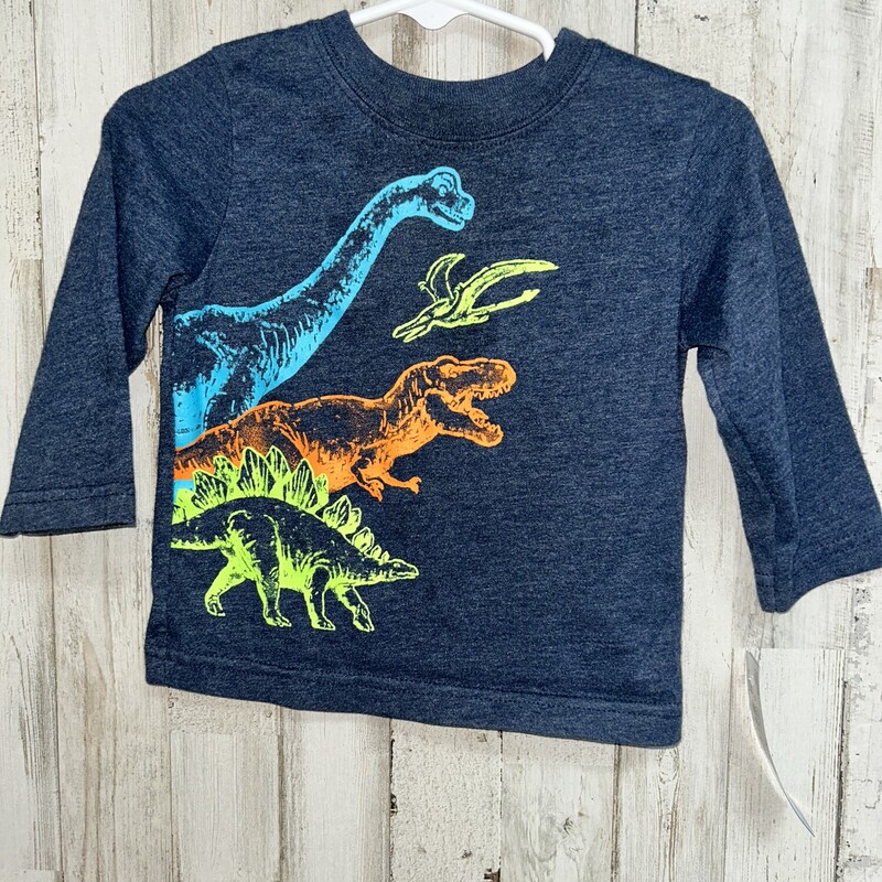 12M Navy Dino Longsleeve