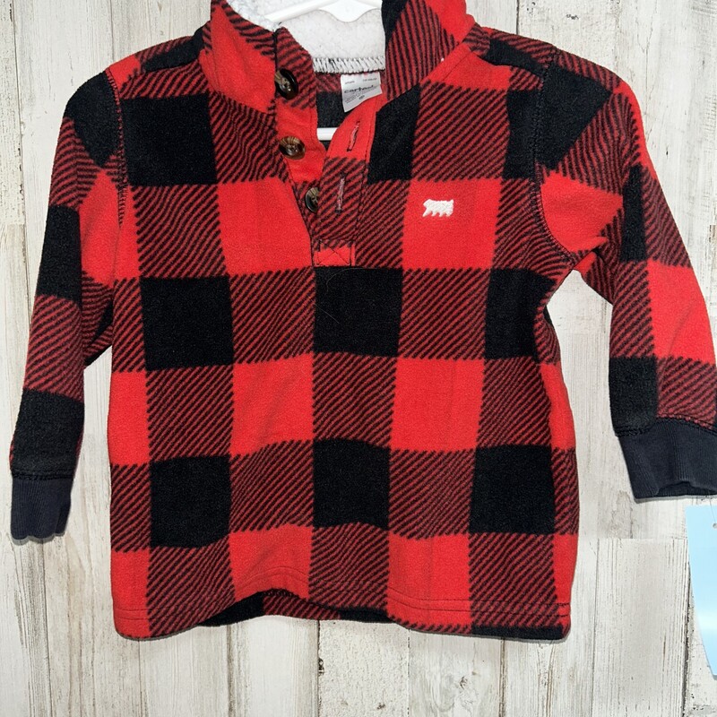 12M Red Plaid Pullover