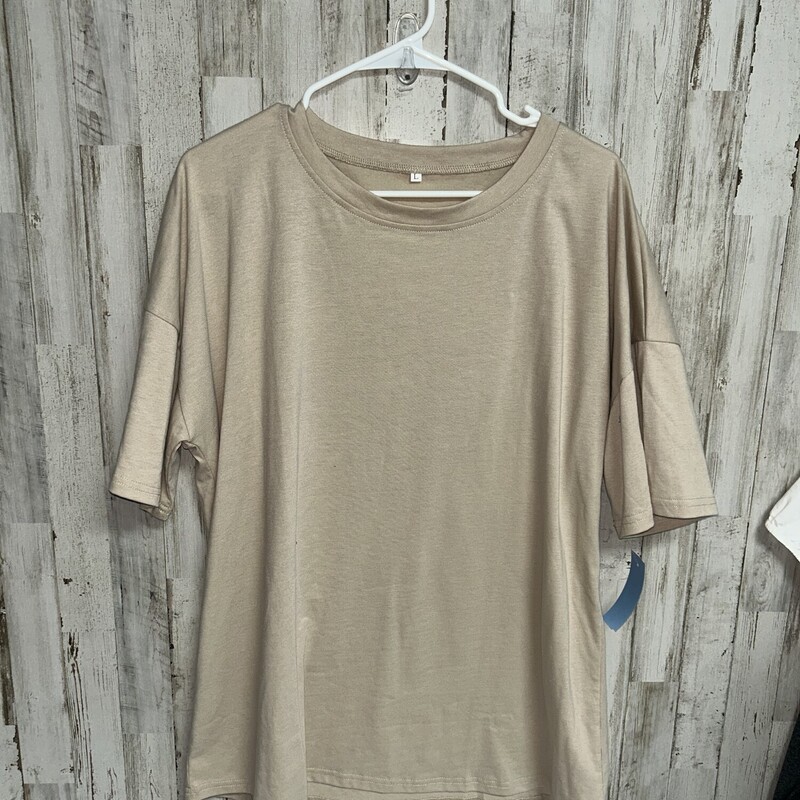 L Beige T Shirt, Beige, Size: Ladies L