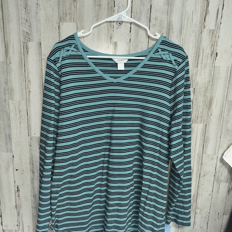 XL Blue Striped Thermal T