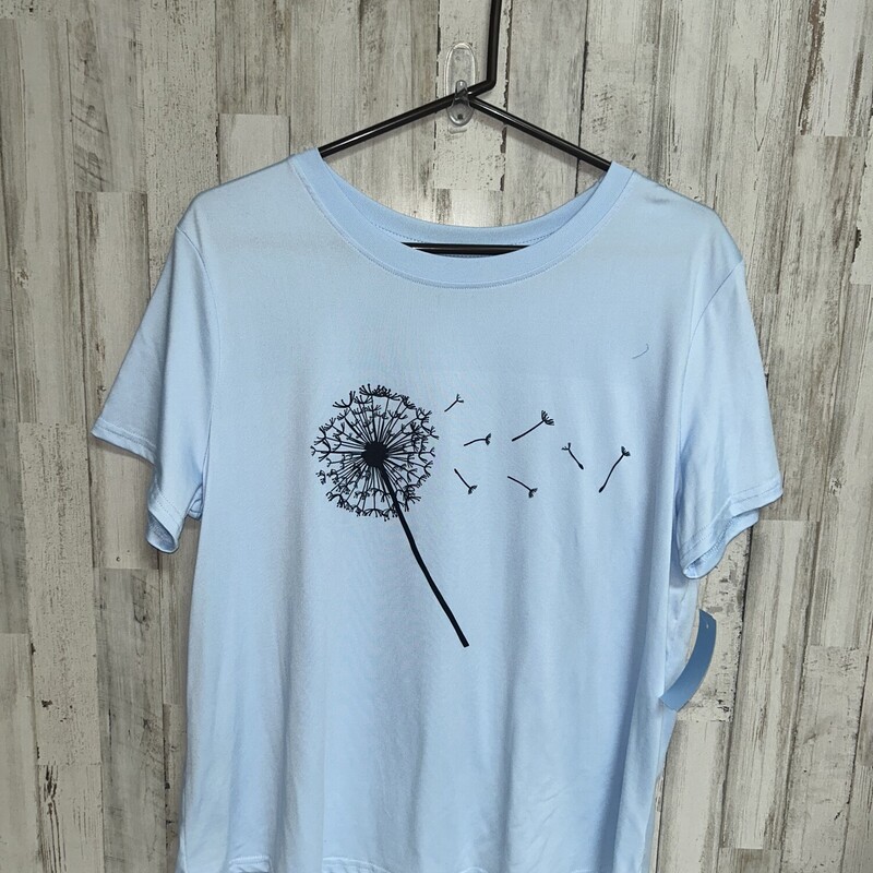 0X Lt Blue Flower Tee, Blue, Size: Ladies XL