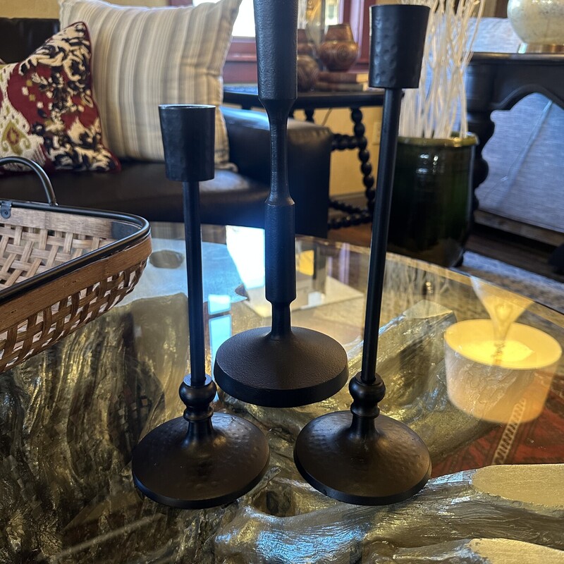 Black Candle Holders