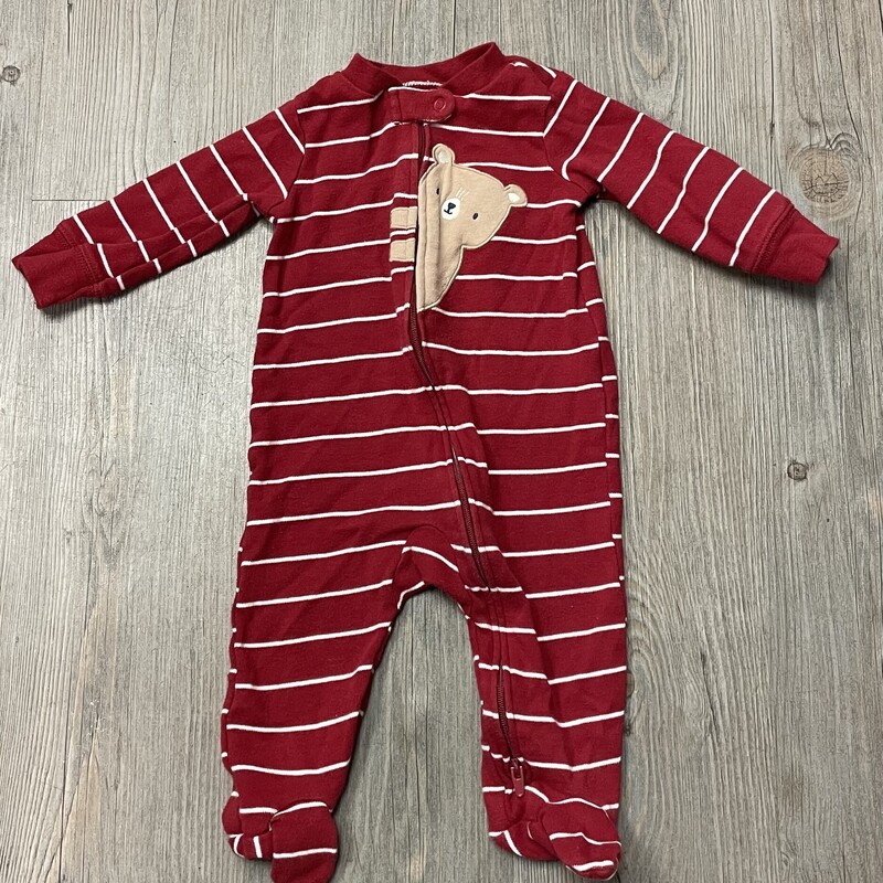 Carters Pj Onesie, Red, Size: 6M