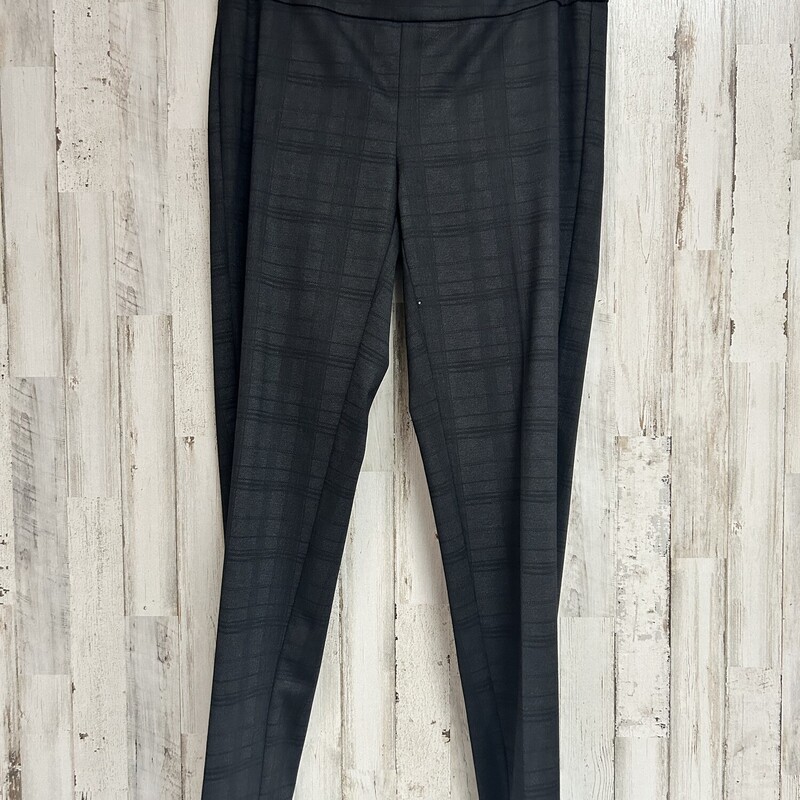 M Black Plaid Pants, Black, Size: Ladies M