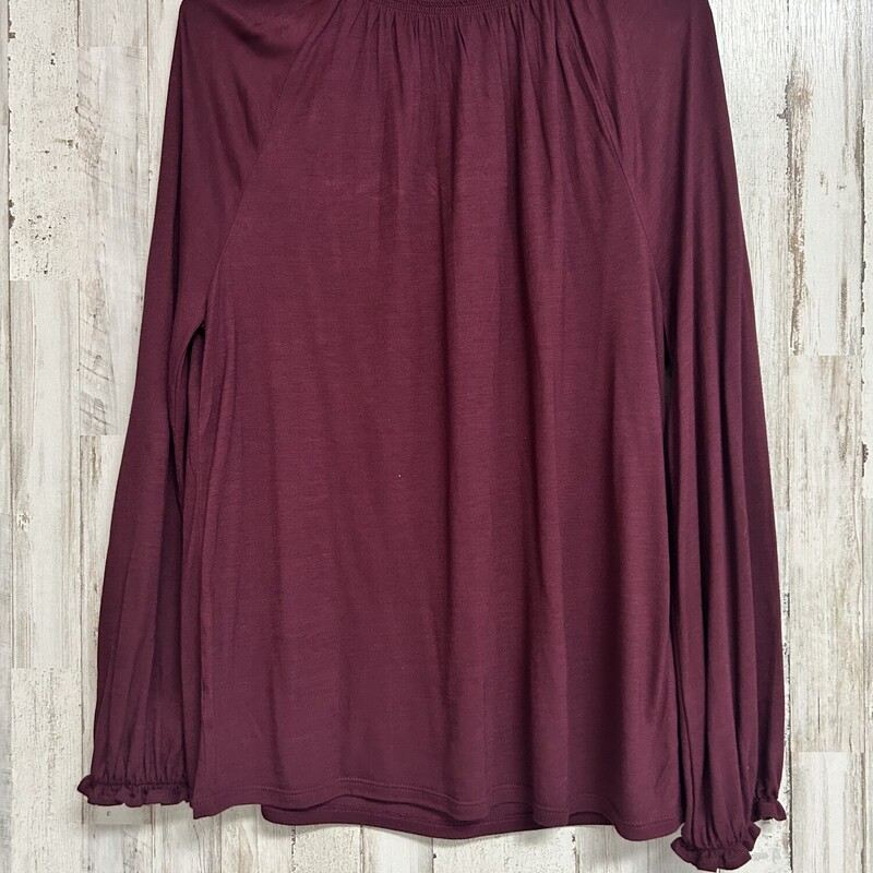 M Maroon Smock Neck Top, Maoon, Size: Ladies M