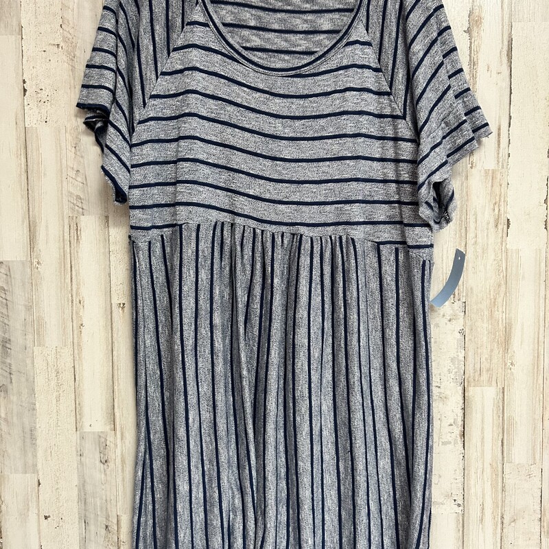 M Blue Striped Knit Dress, Blue, Size: Ladies M