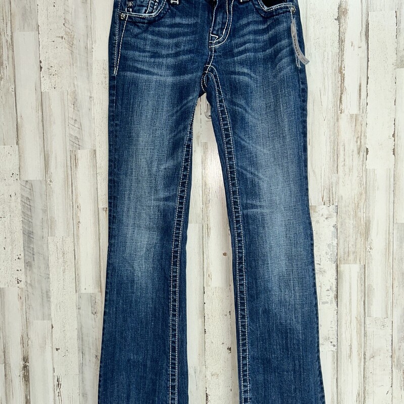 Sz28 Studded Bootcuts, Blue, Size: Ladies M