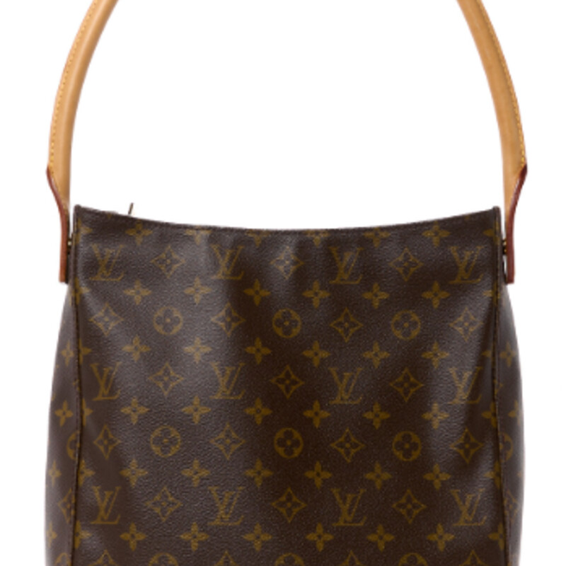 LouisVuitton Looping GM Handbag
Brown Tan Monogram
Size: 12x2x12H
Vintage with Minimal Sign of Wear
Includes Certificate of Authentication
Includes Dust Bag