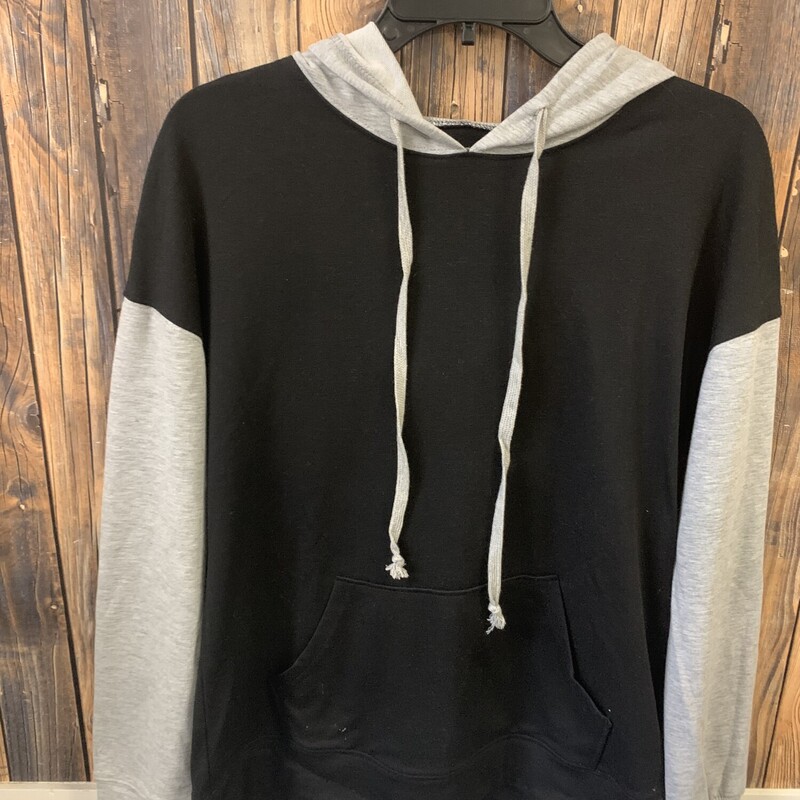 Black Gray Hoodie, Size: M