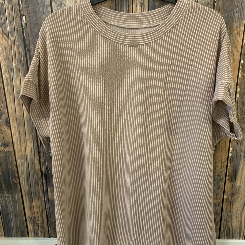 Blush Ribbed Shirt, Size: M