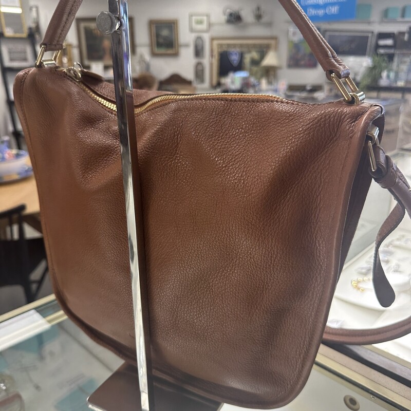 SeeByChloe Satchel, Caramel Brown. Includes Coin Purse.