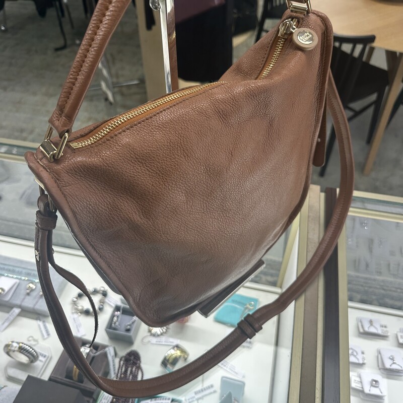 SeeByChloe Satchel, Caramel Brown. Includes Coin Purse.