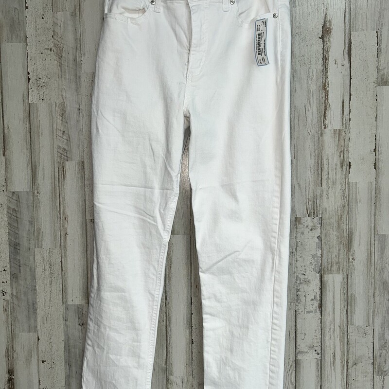 Sz12 White Fray Jeggings