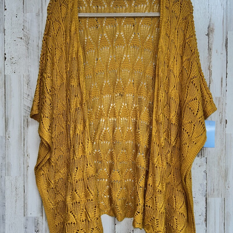 L Mustard Knit Kimono