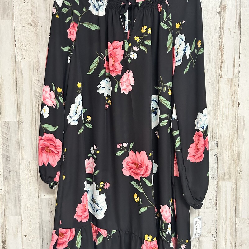 XL Black Floral Printed D, Black, Size: Ladies XL