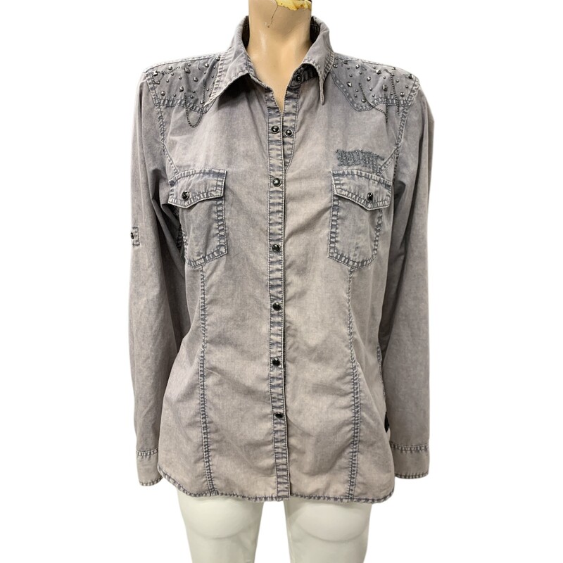 Harley Davidson, Grey, Size: L