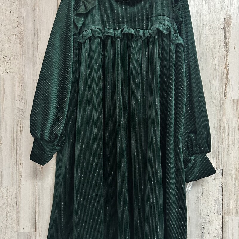 10 Emerald Shimmer Dress, Green, Size: Girl 10 Up