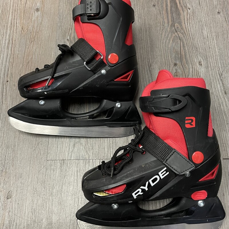 Ryde Adjustable Skates, Black, Size: 12T-2Y