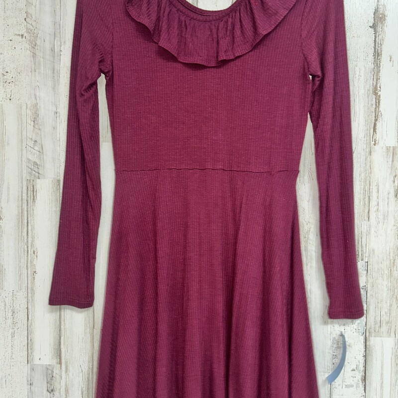 10/12 Maroon Ruffled Dres