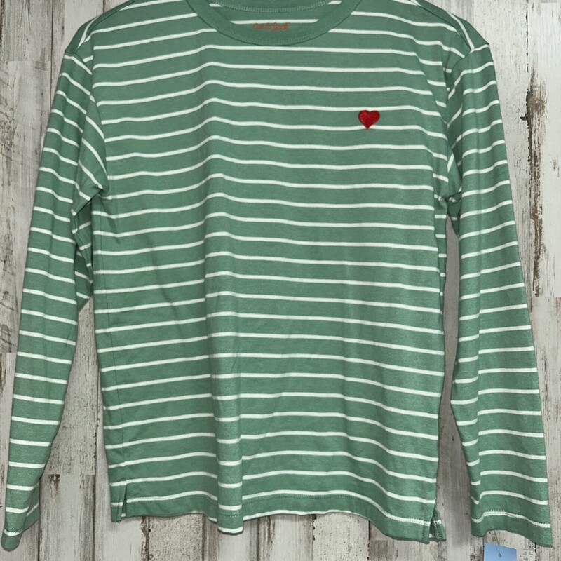 10/12 Green Striped Tee, Green, Size: Girl 10 Up