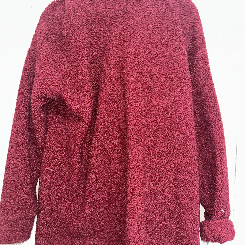 7/8 Red Knit Pullover Hoo