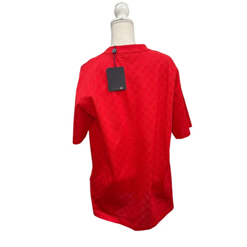 Louis Vuitton Pique Patch Top<br />
 Red<br />
 Size: Large<br />
New with tags.