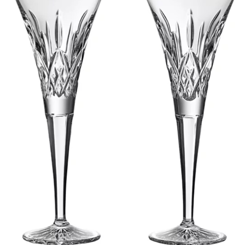 S2 Waterford Lismore Champagne Flutes
Clear
Size: 3.5x9H