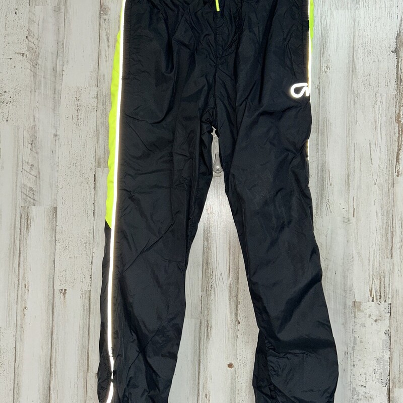 6 Black/Lime Pants, Black, Size: Boy 5-8