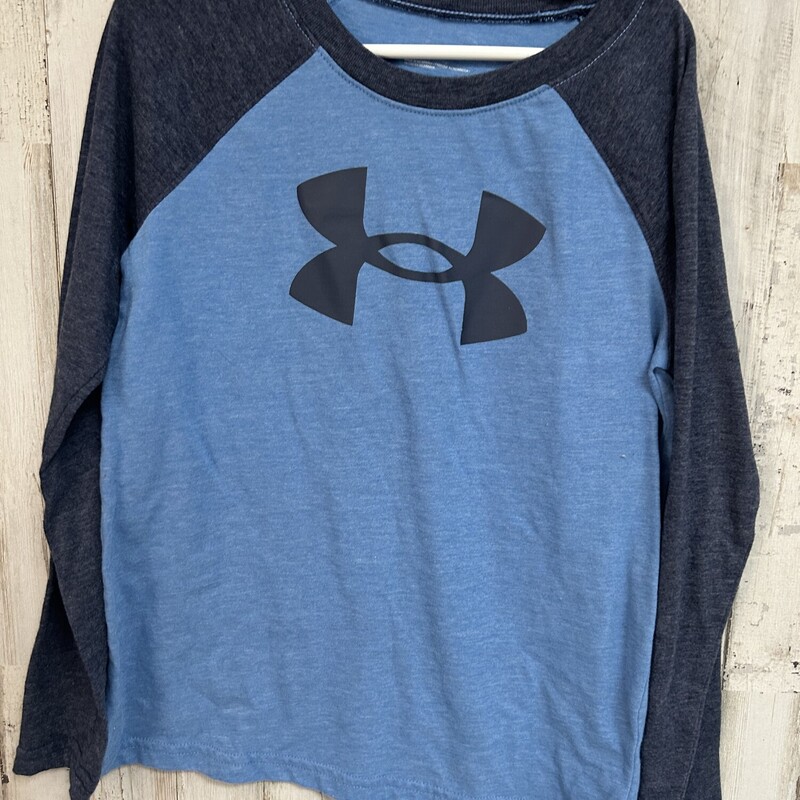 7 Navy Logo Raglan Tee, Blue, Size: Boy 5-8