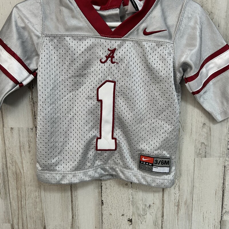 3/6M Alabama Jersey, Grey, Size: Boy 0-9m