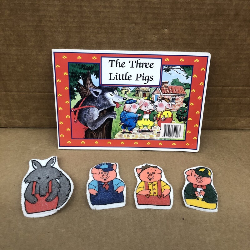 The Three Little Pigs, Size: Paperback, Item: W/Figure