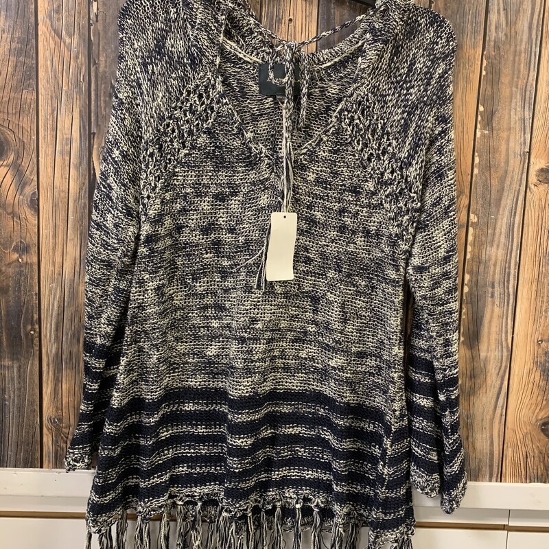 NWT Black White Knit Shir, Size: XS