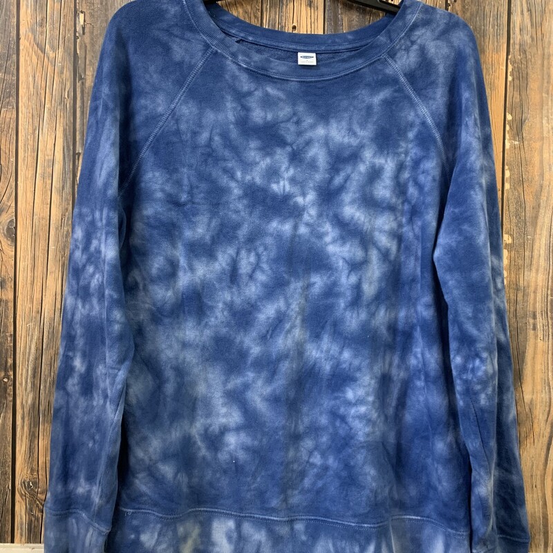 Blue White Tiedye Sweatsh