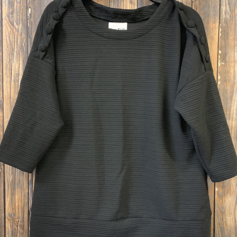 Black W Buttons Shirt