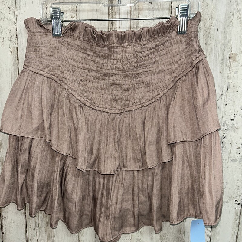 S Brown Ruffle Skirt