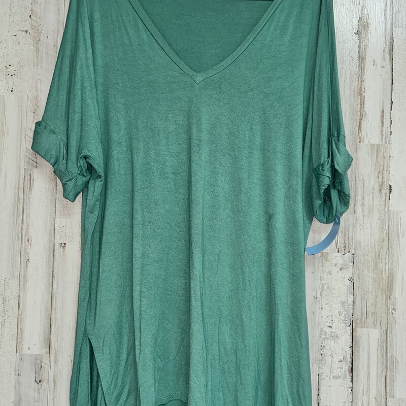 M Green Vneck Top