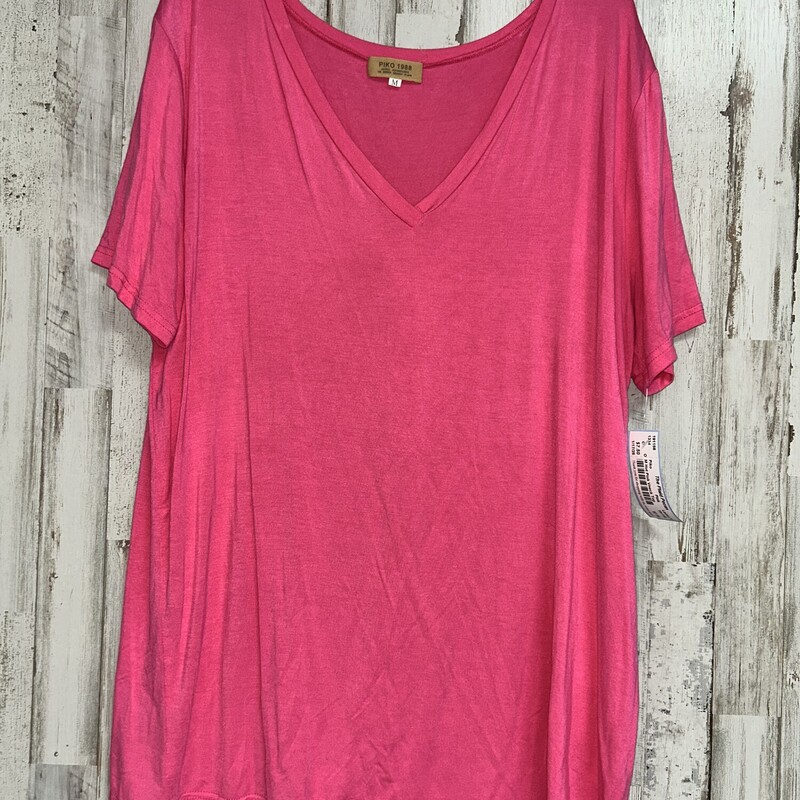 M Hot Pink Vneck Top